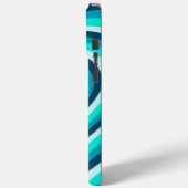 Blue White Hypnotic Heart Love Pattern Case-Mate iPhone Case (Achterkant / Links)