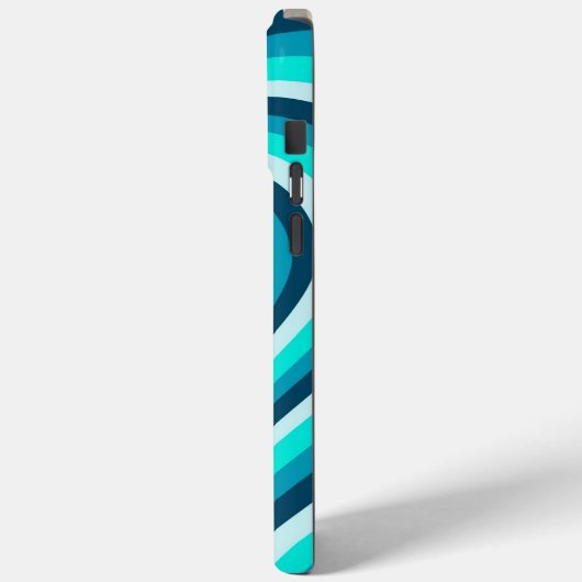 Blue White Hypnotic Heart Love Pattern Case-Mate iPhone Case (Achterkant / Links)