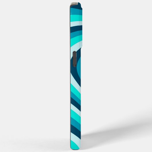 Blue White Hypnotic Heart Love Pattern Case-Mate iPhone Case (Achterkant / Rechts)