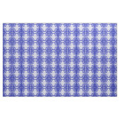Blue White Ikat Tribal Diamond Pattern Stof (Yard (91,4 cm))