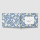 Blue White Ivory Flowers Wedding Gastenboek (Volledig)