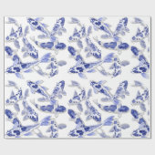 Blue White Koi Fish Cadeaupapier (Vlak)