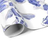 Blue White Koi Fish Cadeaupapier (Rol Hoek)