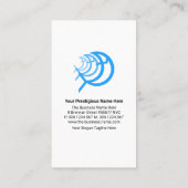 Blue White Layers Christelijk Cross Ichthus minist Visitekaartje (Achterkant)