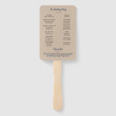 Blue White Lighthouse Kraft Wedding Program Hand F Handwaaier (Achterkant)