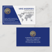 Blue White Lijst Global CEO Visitekaartje (Voorkant / Achterkant)