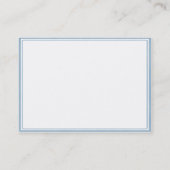 Blue/White Lijst New Address Notification Card Visitekaartje (Achterkant)