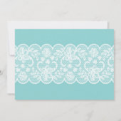 Blue White Lingerie Vrijgezellenfeest Lace Invitat Kaart (Achterkant)