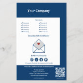 Blue White Loyalty Cadeaubon Promotie Flyer (Achterkant)