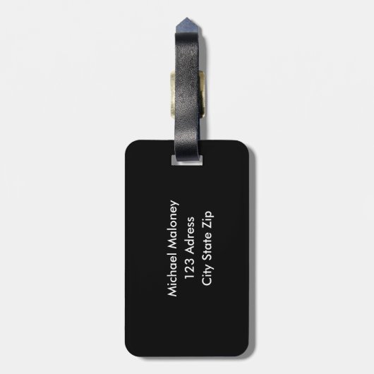 Blue White Mandala Dolphins Bagagelabel (Achterkant verticaal)