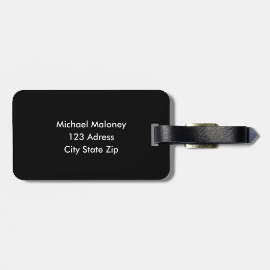 Blue White Mandala Dolphins Bagagelabel (Achterkant horizontaal)