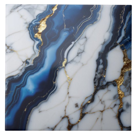 blue white marble texture gold texture pattern lux tegeltje (Voorkant)