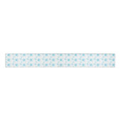 Blue White Mini Mix Snowflake kerst Grosgrain Lint (Voorkant)