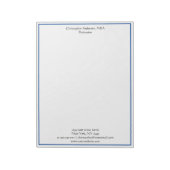 Blue White Minimal Business Professional Note Notitieblok (Linkerzijde)