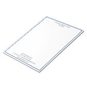 Blue White Minimal Business Professional Note Notitieblok (Schuin)
