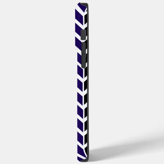 Blue White Modern Chevron Pattern Case-Mate iPhone Case (Achterkant / Links)