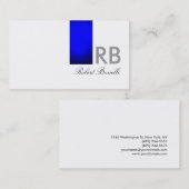 Blue White Monogram Consultant Visitekaartje (Voorkant / Achterkant)