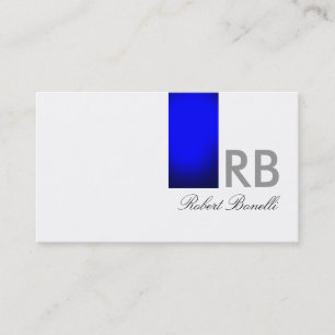 Blue White Monogram Consultant Visitekaartje