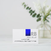 Blue White Monogram Home Repairs Visitekaartje (Staand voorkant)