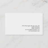 Blue White Monogram Script Consultant Professional Visitekaartje (Achterkant)