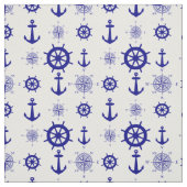 Blue White Nautical Coastal Boating Stof (Swatch)