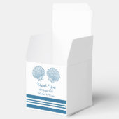 Blue White Nautical Seashells Wedding Favor Boxes Bedankdoosjes (Geopend)