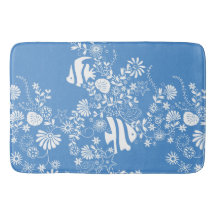 Blue White Ocean Life Patroon