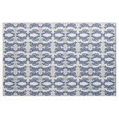 Blue White Oriental Style Rabbits Designer Fabric Stof (Fat Quarter)