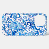 Blue & White Paisley Case-Mate iPhone Case (Achterkant (horizontaal))