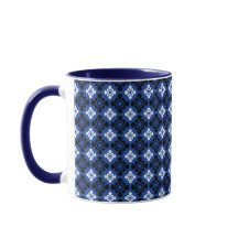 Blue & White Paisleys Coffee Mok