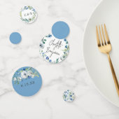 Blue White Peony Floral Chic Spring Garden Wedding Confetti (Groep)