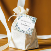 Blue White Peony Floral Custom Spring Wedding Bedankjes Labels