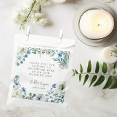 Blue White Peony Floral Custom Spring Wedding Bedankzakje