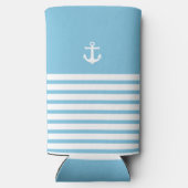 Blue White Personalized Destination Wedding Favor Seltzer Blikjeskoeler (Achterkant)