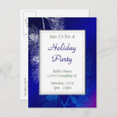 Blue White Pine Custom Holiday Party Briefkaart (Voorkant / Achterkant)