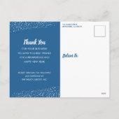 Blue White Pine Wreate Business Holiday Briefkaart (Achterkant)