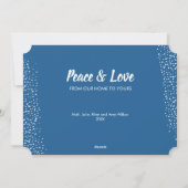 Blue White Pine Wreath Christmas Feestdagenkaart (Achterkant)