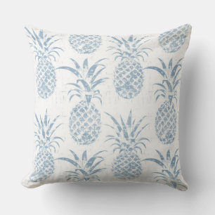 Blue & White Pineapple Sierkussen