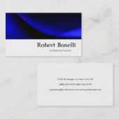 Blue White Plain Modern Consultant Visitekaartje (Voorkant / Achterkant)