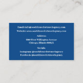 Blue White Plane Agent Vliegtuigreisbureau Visitekaartje (Achterkant)