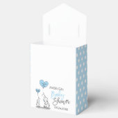 Blue White Polka Dot Elephant Boy Baby shower Bedankdoosjes (Geopend)