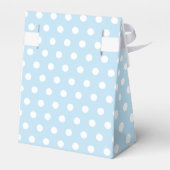 Blue White Polka Dot Elephant Boy Baby shower Bedankdoosjes (Achterkant)