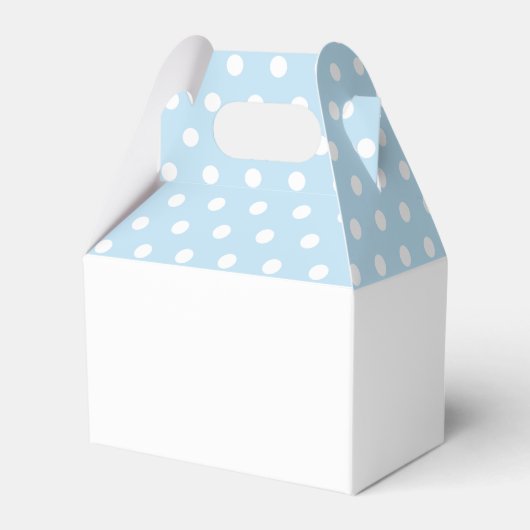 Blue White Polka Dot Elephant Boy Baby shower Bedankdoosjes (Achterkant)