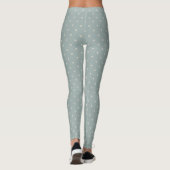 Blue White Polka Dot Women's Leggings (Achterkant)