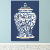 Blue & White Porcelain Vase by Vision Studio Canvas Afdruk (Insitu (Houten vloer))