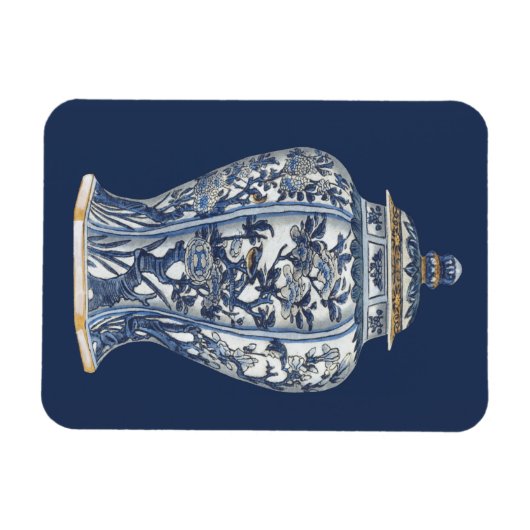 Blue & White Porcelain Vase by Vision Studio Magneet (Horizontaal)