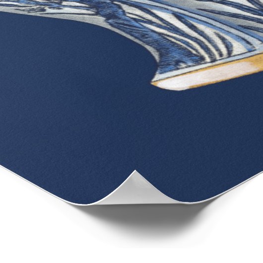 Blue & White Porcelain Vase by Vision Studio Poster (Hoek)