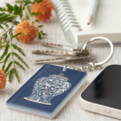 Blue & White Porcelain Vase by Vision Studio Sleutelhanger (Voorkant Rechts)