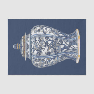 Blue & White Porcelain Vase by Vision Studio Tissuepapier