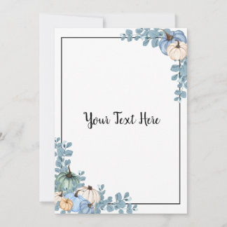 Blue & White Pumpkins Kaart